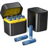 SURFOU Batterie Ricaricabili AAA Litio 1.5V 8 Pezzi con Caricatore | 1300mWh Alta Capacità, 2000 Cicli, Carica Rapida con Custodia, Pile Litio Costanti per Fotocamera