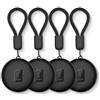 Cellularline localizzatore di oggetti Bluetooth Tracy Tag, set da 4 pezzi, compatibile con Apple iOS Find Me ed Accessori Airtag, Batteria sostituibile, Resistente a polvere ed acqua, colore Nero