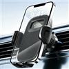 YISH Portatelefono da Automobile Porta Cellulare Auto (Nero) | 360° Rotazione [Upgrated Clip e Silicone] Portacellulare Auto Universale per iPhone, Samsung, Google e Sony ecc- Nero