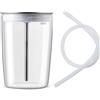 LAUCIPPOS Contenitore per latte in vetro per macchina da caffè espresso Jura Z8, Z6, J6, S8, S80, E8, GIGA X8cG2/X8G2/X3cG2/X3G2/5, X8, X10, WE8, W3, X7, ENA 8, Micro 90, E6, D6, 500 ml