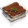 WPPQWP Casseruola per Lasagne in Vetro, Casseruola Piccola, Casseruola Trasparente per Friggitrice ad Aria Calda, Forno, Microonde, 15 x 13 x 4 cm
