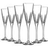 RCR Cristalleria Italiana Rcr Crystal 6 Pezzo Fusion Champagne Flutes Set - Moderno Bicchiere di Cristallo Calici Calici - 170ml