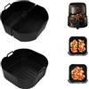 Cecanndila Set di 3 tappetini da forno in silicone per friggitrice ad aria calda e friggitrice ad aria calda (6L-6.2L), accessori riutilizzabili per Cosori Turboblaze, serie Philips 2000, Ninja AF180eu/AF140eu