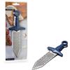 Peleg Design Gratiator - Grattugia a Forma di Spada in Acciaio Inossidabile con Manico Blu - Zester per Limone, Parmigiano, Noce Moscata, Zenzero e Verdure