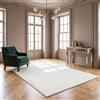 VIMODA Tappeto lavabile, a pelo corto, antiscivolo e morbido, in tinta unita, per soggiorno, camera da letto, cucina e cameretta dei bambini, colore: crema, dimensioni: 60 x 100 cm