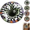 Kashyke Tappeto di Halloween 3D, illusione ottica con buco, zerbino spaventoso | Zerbino in velluto di cristallo, retro antiscivolo, illusione ottica spaventosa, scheletro vortice, per feste
