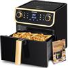 Aigostar Friggitrice ad aria da 8 litri - 1700W - Touch screen LED - Doppia manopola - programma preriscaldamento unico - AIGOSTAR
