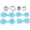 Yusat Set di 4 formine per fondente a forma di fiore, in silicone, con stampino a forma di fiore, per fondente e ortensia