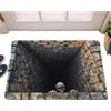 Generico Halloween Mat Outdoor - Scary Skull Rug, 3D Optical Illusion Doormat | 40x60cm, 50x80cm, 60x90cm | Perforated 3D Effect | Non-Slip Crystal Velvet - Scary Realistic Doormat For Entrance, Room