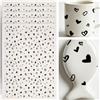 SUPERDANT 4 Pezzi Cute Design A Forma Di Cuore Trasferibili Sottosmalto Nero per Ceramica Adesivi per Trasferimento Disegni Lineari Decal Ceramiche Trasferimenti Sottosmalto per Smaltatura Overglaze