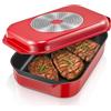 FOHERE Rostiera Induzione 2 in 1, 8,3L Rosso | Casseruola 5,8L e padella 2,5L: 39cm, rivestimento teflon antiaderente, forno fino 250°C, adatta per gas & ceramica