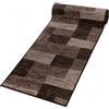 Mazovia Tappeto Passatoia Corridoio 120x775cm Marrone Geometrico Morbido | Tappeto Passatoia per Cucina Lavanderia Camera da Letto Retrò Anni 90 Antiscivolo Base in Gomma Pelo Corto Venduto al Metro