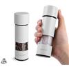Aurevit Macina Sale e Pepe Piccola, Set Macinapepe Manuale con Macina in Ceramica e Acciaio Inox, Regolazione della Macinatura, Ricaricabile e Portatile per Cucina e Viaggio (2 Pezzi, White)