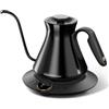 Cocinare FLOW - Bollitore elettrico a collo di cigno M6 Pro, con controllo della temperatura ± 0,-15 °C, per caffè e tè, interno in acciaio inossidabile, riscaldamento rapido per acqua bollente