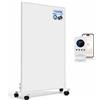 Hocosyme Pannello Radiante Infrarossi wifi 1000W con Supporto e Rotelle | Stufetta Elettrica da Bagno Antimuffa Portatile per 10-25 ㎡ - Spostabile 120 °C in 1-3 Min, Timer 24h, App WLAN + Telecomando