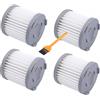 qinggw Filtro HEPA di Ricambio Per Cecotec Conga Rockstar 500 Ultimate Xtrem Conga Rockstar 700 900 1200 Aspirapolvere Pezzi di Ricambio (Colore : 4pcs)