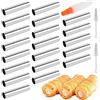 JasCherry 20 Pezzi Acciaio Inox Inossidabile Croissant Form Stampo con 3 Spazzole Funzione - Cannoli Stampi da Forno per Torte, Pane, Pasticceria Cream Roll Mold #2