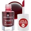 Essence Cosmetics essence WHAT A TINT! lip & cheek tint Vegano 04 Strawberry Rush 4,9 ml | Tinta e Blush Liquido Labbra e Guance, Colore Modulabile, Finitura Naturale, Lunga Durata, Texture Leggera e Fluida