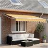Kaloriko Telo di ricambio per tenda da sole Sabbia 481 x 295 cm resistente alle intemperie UV idrorepellente per esterni protezione solare balcone giardino veranda manovella motorizzata