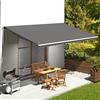 Kaloriko Tessuto di Ricambio per Tenda da Sole Antracite 600x350 cm in Poliestere Resistente UV Antimacchia per Patio, Veranda o Giardino Ideale per Tende Retrattili, Estensibili o a Braccio