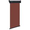 GFRMPORM Tenda da sole laterale per balcone, 85 x 250 cm, marrone, con rullo in alluminio, funzione autobloccante, in poliestere resistente ai raggi UV, antistrappo, per parete