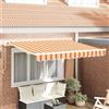 Kaloriko Tenda da sole ricambio per esterno 235x195 cm in poliestere resistente ai raggi UV e all'acqua, colore giallo e arancione, con valance compatibile con sistemi retrattili e motorizzati