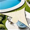 Haoyunll Tenda A Vela Triangolare Impermeabile, Vela Ombreggiante per Esterno, Telo Parasole Anti UV per Giardino Balcone Terrazza, Beige, 7x7x7m