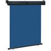 GFRMPORM Tenda laterale per balcone, blu, 145 x 250 cm, protezione dal vento in poliestere resistente ai raggi UV e agli strappi, con rullo in alluminio e funzione autobloccante, avvolgibile fino a 250 cm, per