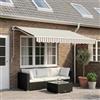 Kaloriko Telo di ricambio per tenda da sole estensibile in poliestere resistente agli agenti atmosferici, per balcone, terrazza, giardino, veranda e parete, con valance inclusa