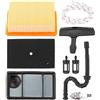 ZAMDOE ZANDIE Kit Filtro Aria Accessori per Sega da Taglio Stihl TS400 BR350 BR430 BR450 BR450C-EF SR430 SR450 Soffiatore, sostituisce 4223 141 0300 4223-140-1800, con Fune di avviamento e Impugnatura