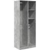 zuentd Armadio grigio con 4 scomparti, materiale in legno, 80x50x200 cm | Per corridoio, design moderno, resistente all'umidità, stabile, facile da pulire