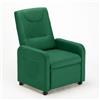 Produce Shop Poltrona Relax Reclinabile 4 Ruote con Poggiapiedi in Tessuto Beautiful - Verde