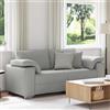 Traylux Divano a 2 posti grigio nuvola 180 cm in tessuto con funzione relax, arredo imbottito moderno per soggiorno, camera degli ospiti e ufficio, durevole, comodo, con vano portaoggetti, estensibile