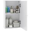 HOMCOM Mobile Bagno da Parete con Ripiano Regolabile 30x14x50 cm Bianco | Mobiletto Bagno Pensile Sospeso Moderno, con Anta, per Soggiorno e Ingresso, Salvaspazio