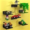 Noideeer Confezione da 6 mensole galleggianti da parete compatibili con | 12,7 x 14 cm, borchie bifacciali 16 x 17, compatibili con mattoncini Lego, conservazione e visualizzazione di mattoni