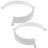 Healeved Parabordo per Piatto Clip-On 2 Pezzi, Plastica Bianca | Bordo Rialzato e Curvo, Aggancio Saldo, per Piatti Fondi e Domestici, Aiuto Autonomo a Tavola