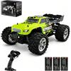 X-Verse KF13 - Auto telecomandata, scala 1:16, impermeabile, 30 km/h, 4WD RC ad alta velocità, fuoristrada con motore a spazzola di carbonio per adulti, 3 batterie (verde)