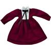 niannyyhouse Vestito retrò in tinta unita compatibile con bambole Blythe, OB24, con giunture sferiche, accessori per vestire (rosso vinaccio)