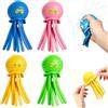Huahuanghui Giocattoli per Bagnetto,4 Pezzi,Giochi Bagnetto Neonato di Polpo,Giocattoli da Bagno Morbido,Giocattoli da Bagno per Bambini e Bambine,per vasche da bagno,piscine e giochi acquatici