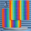 ZhuXIXILiang 2 in 1 Tabella di moltiplicazione e addizione Abaco pop-up bifacciale elementare Giocattolo sensoriale antistress in silicone arcobaleno