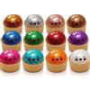 HeartGlobal Set di 12 squishy dumpling glitterati, grandi giocattoli antistress per bambini e adulti + protezione spedizione HeartGlobal