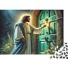 ZQXJNHPKRB Figura Religiosa Porta Verde Legno Puzzle 1000 Pezzi Puzzle per Adulti Scena Notturna Relax Attenzione Decorazione Casa Regalo Famiglia 52x38cm/1000pcs