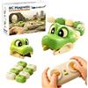 Unifyrtek Giocattolo Serpente Telecomandato Magnetico (Verde) | Corsa Magnetico Con Serpente Che Inghiotte Blocchi Da Costruzione, Ricaricabile, Un Regalo Per Bambini.