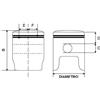 PROX PX6225 C PISTONE Ø53,96MM 2 FASCE BETA GASGAS HUSABERG KTM 125 EXC 2003