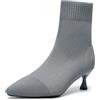 GYUBL Stivaletti Stiletto in Maglia da Donna - Slip on con Punta Chiusa e Suola in Gomma Comode Scarpe Casual Invernali,Modèle XTZ-150