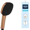 GROHE Vitalio Comfort 110 Doccia a Mano 3 Getti, Oro Rosa, 26092DL1 | 3 Modalità di Getto, Selettore GROHE SmartSwitch, Ugelli SpeedClean, Adattamento Universale