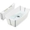 Stokke Vaschetta Bagnetto Neonato Pieghevole Flexi Bath®, Bianco | Vaschetta bagnetto neonato pieghevole dalla nascita fino a 4 anni, 1,29 kg, tappo termosensibile, base antiscivolo.