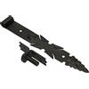 KOTARBAU® Nastro in ferro battuto con ganci, 400 mm, per porta, cerniera per porta, cerniera per porta, rivestimento in polvere