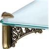 Chinflly Staffe regolabili per mensole galleggianti in vetro, 4 staffe per mensole in vetro anticato, montaggio a parete, morsetti per porte in vetro, parti di ricambio hardware per clip, bronzo