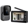 TKMARS Campanello video wireless monitor, grandangolo 120° | visione notturna，Monitor da interno da 4,3 audio bidirezionale, senza WiFi e app, registrazione SD